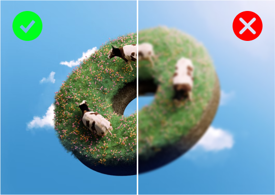High quality image example for better background removal results